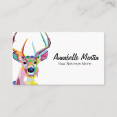 Colorful Pop Art Deer Visitekaartje (Voorkant)