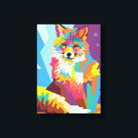 Colorful Pop Art Fox Portret Canvas Afdruk<br><div class="desc">Levendige tinten blauw,  paars en oranje combineren in een ongelooflijk kleurrijk kunstportret van de pop van een vos dat een moderne,  trendy en unieke interpretatie biedt van dit prachtige bosareaal.</div>