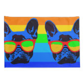 Colorful Pop Art French Bulldog Kussensloop (Achterkant-Rechts)