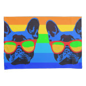 Colorful Pop Art French Bulldog Kussensloop (Voorkant-Rechts)