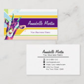 Colorful Pop Art Goat Visitekaartje (Voorkant / Achterkant)