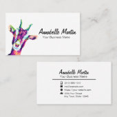 Colorful Pop Art Goat Visitekaartje (Voorkant / Achterkant)