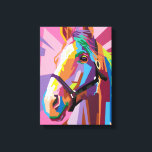 Colorful Pop Art Horse Portret Canvas Afdruk<br><div class="desc">Schaduwen roze,  paars en bruin komen samen in dit levendige kunstportret van de pop van een prachtig kleurrijk paard dat zowel trendy als modern is.</div>