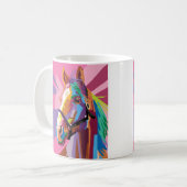 Colorful Pop Art Horse Portret Koffiemok (Voorkant links)