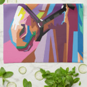 Colorful Pop Art Horse Portret Theedoek (Gevouwen)