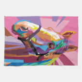Colorful Pop Art Horse Portret Theedoek (Horizontaal)