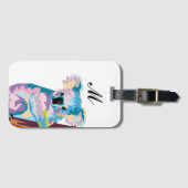 Colorful Pop Art Koala Monogrammed Bagagelabel (Voorkant (horizontaal))
