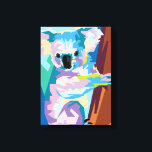 Colorful Pop Art Koala Portret Canvas Afdruk<br><div class="desc">Schaduwen blauw,  paars,  roze en bruin komen samen in een ongelooflijk kleurrijk kunstportret van een Australische koala dat zowel trendy als modern is.</div>