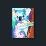 Colorful Pop Art Koala Portret Canvas Afdruk<br><div class="desc">Schaduwen blauw,  paars,  roze en bruin komen samen in een ongelooflijk kleurrijk kunstportret van een Australische koala dat zowel trendy als modern is.</div>