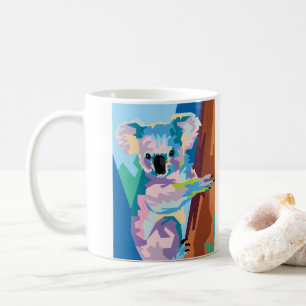 Colorful Pop Art Koala Portret Koffiemok