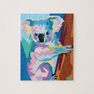Colorful Pop Art Koala Portret Legpuzzel