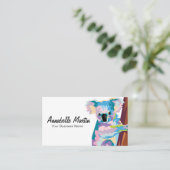 Colorful Pop Art Koala Visitekaartje (Staand voorkant)