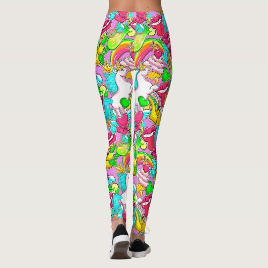 Colorful Pop Art Leggings (Achterkant)