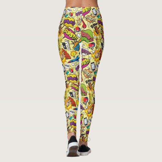 Colorful Pop Art Leggings (Achterkant)