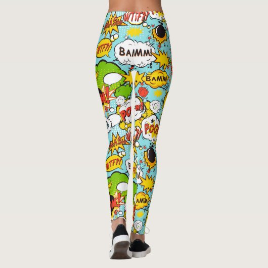 Colorful Pop Art Leggings (Achterkant)