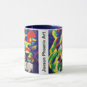 Colorful Pop Art Lion Mok (Midden)