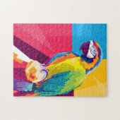 Colorful Pop Art Parrot Portret Legpuzzel (Horizontaal)