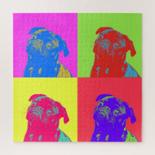 Colorful Pop Art Pug Portret Legpuzzel