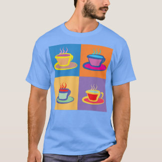 Colorful Pop Art Tea Cups - Cuppa Earl Gray Herbal T-shirt