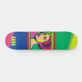 Colorful Pop Art Woman Personalized Skateboard (Horizontaal)