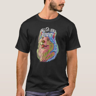 Colorful Pop Portrait Akita Inu Dog Vader's D T-shirt