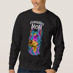 Colorful Pop Portrait Doberman Dog mama's Da Trui