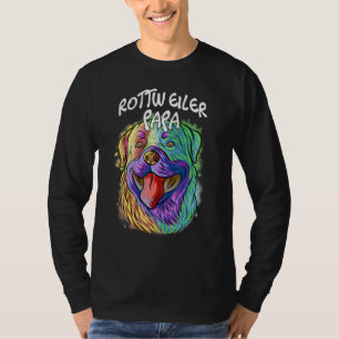 Colorful Pop Portrait Rottweiler Dog Pap Vader's T-shirt
