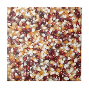 Colorful Popcorn Kernels Tegeltje