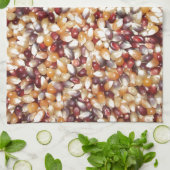 Colorful Popcorn Kernels Theedoek (Gevouwen)