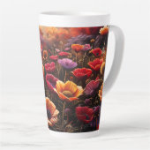 Colorful Poppies Latte Mok (Rechterhoek)