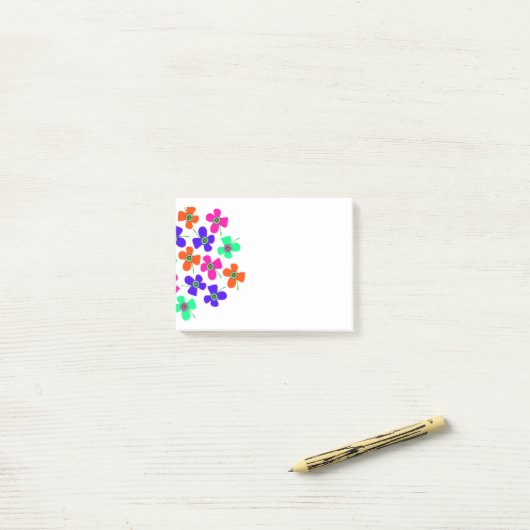 Colorful Poppies Post-it Notes (Op bureau)