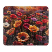 Colorful Poppies Snijplank (Voorkant)