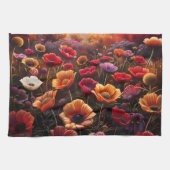 Colorful Poppies Theedoek (Horizontaal)