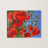 Colorful Poppy Field en Butterflies Legpuzzel (Horizontaal)