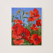 Colorful Poppy Field en Butterflies Legpuzzel (Verticaal)