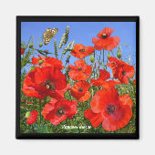 Colorful Poppy Field Magneet (Voorkant)