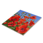 Colorful Poppy Field Tegeltje (Zijkant)