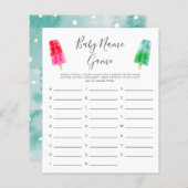 Colorful Popsial Baby Name Shower Game (Voorkant / Achterkant)