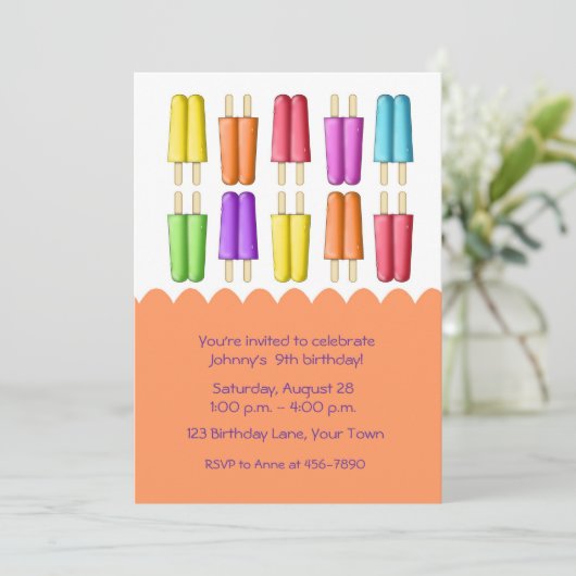 Colorful Popsicles Kaart (Staand voorkant)