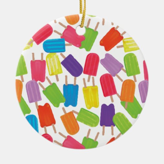 Colorful Popsicles! Keramisch Ornament (Voorkant)