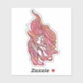 Colorful Portret Vinyl Sticker (Vel)