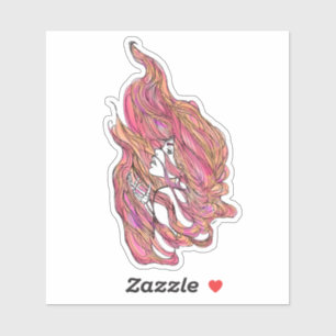 Colorful Portret Vinyl Sticker