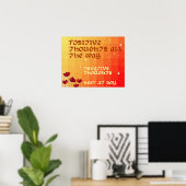 Colorful Positive Thoughts Inspire Poster (Thuiskantoor)