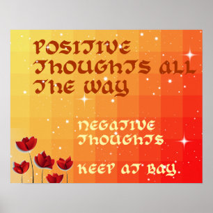 Colorful Positive Thoughts Inspire Poster