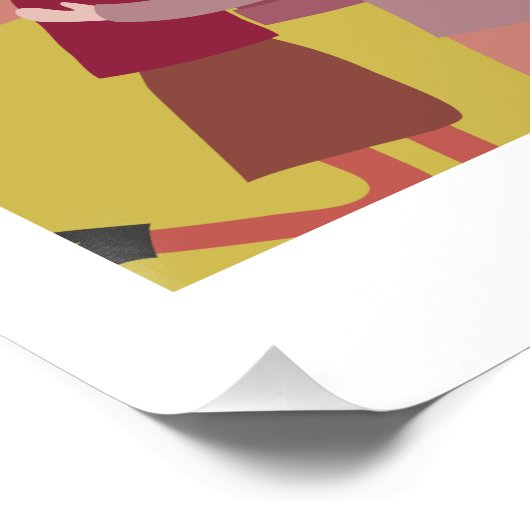 Colorful poster with dancing people (Hoek)