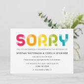 Colorful Postponed trouwbriefkaart Kaart (Staand voorkant)