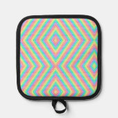 Colorful pot holder with a vibrant pannenlap (Voorkant)