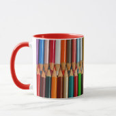 Colorful potlood crayon print koffie mok (Links)