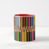 Colorful potlood crayon print koffie mok (Midden)