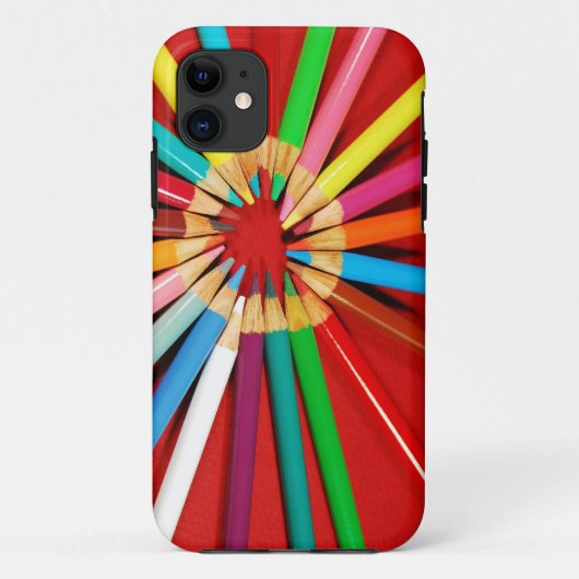 Colorful potlood crayons printtelefoon draagtas Case-Mate iPhone case (Achterkant)